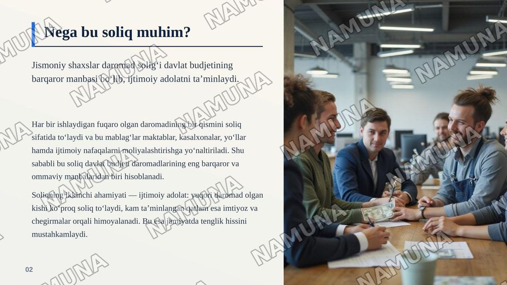Jismoniy shaxslarda olinadigan daromad soligʻi — zamonaviy taqdimot, 3-slayd