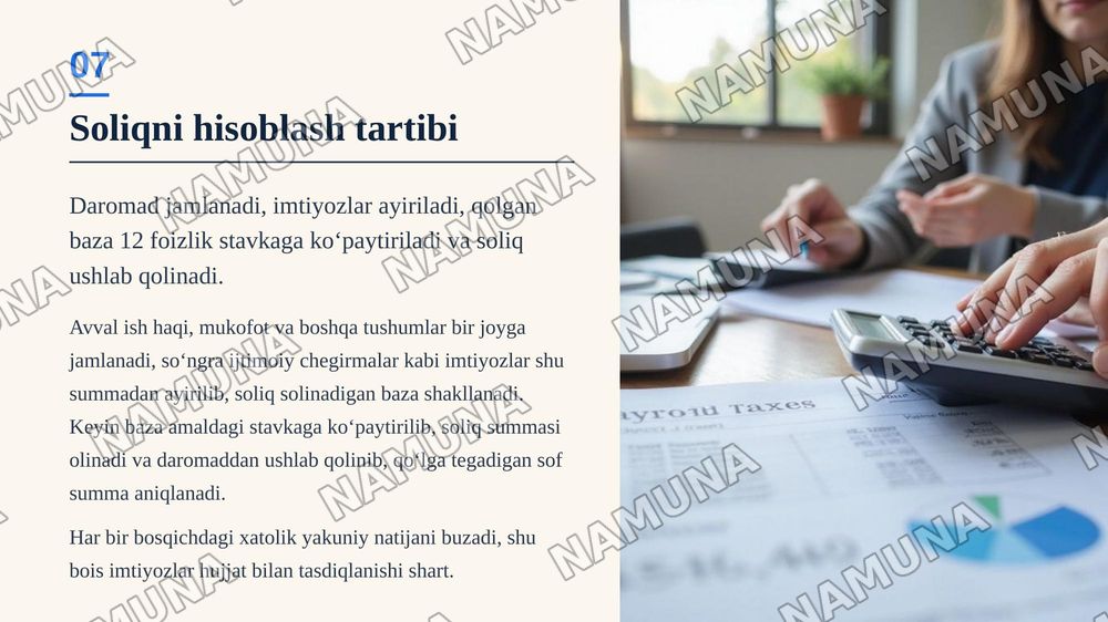 Jismoniy shaxslarda olinadigan daromad soligʻi — zamonaviy taqdimot, 8-slayd