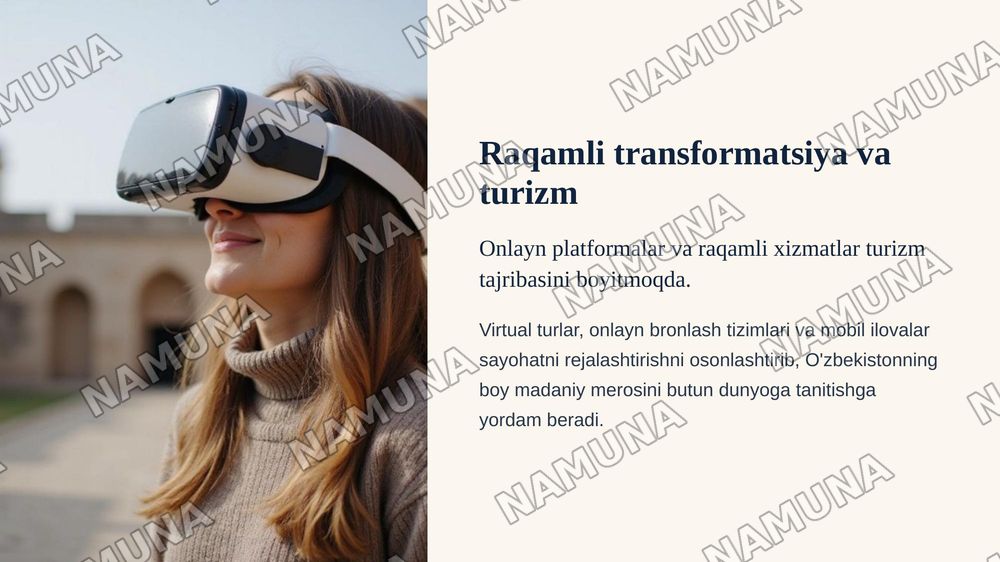 Buyuk Ipak yo'li va hozirgi zamon. O'zbekistonning turizm salohiyati — zamonaviy taqdimot, 8-slayd