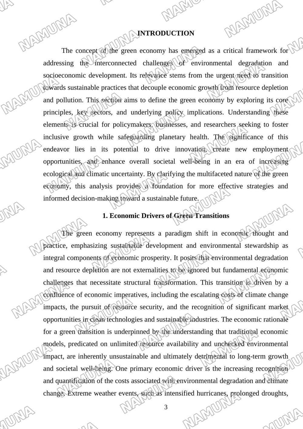 The green economy — mustaqil ish, 3-varaq