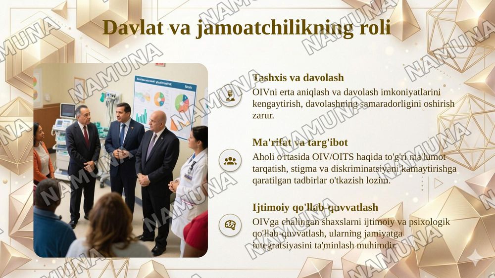 OITS profilaktikasi va epidemiyaga qarshi chora tadbirlar — taqdimot, 6-slayd