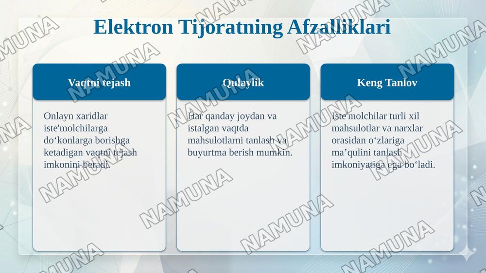 O‘zbekiston Respublikasida Elektron Tijoratning rivojlanish holati — taqdimot, 8-slayd