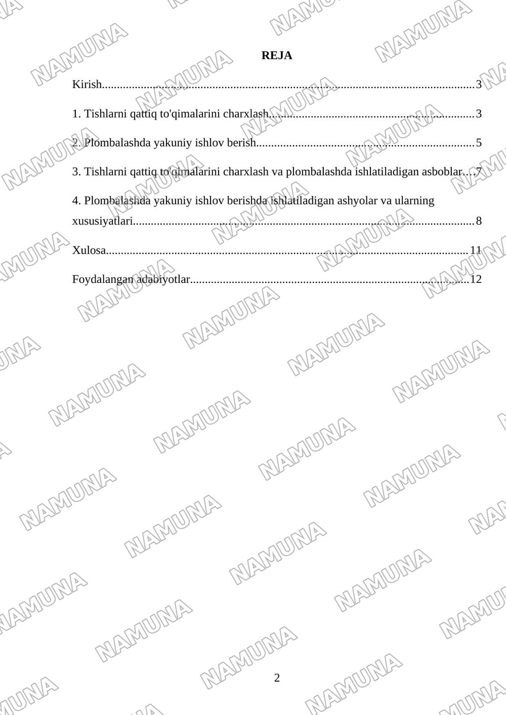 Tishkarni qattiq tuqimalrini charxlashda ishlatiladigan rastsion saboblar Borlar plombaga yakuni ishlov berishda ishlatiladigan asboblar va ashyolar — mustaqil ish, 2-varaq