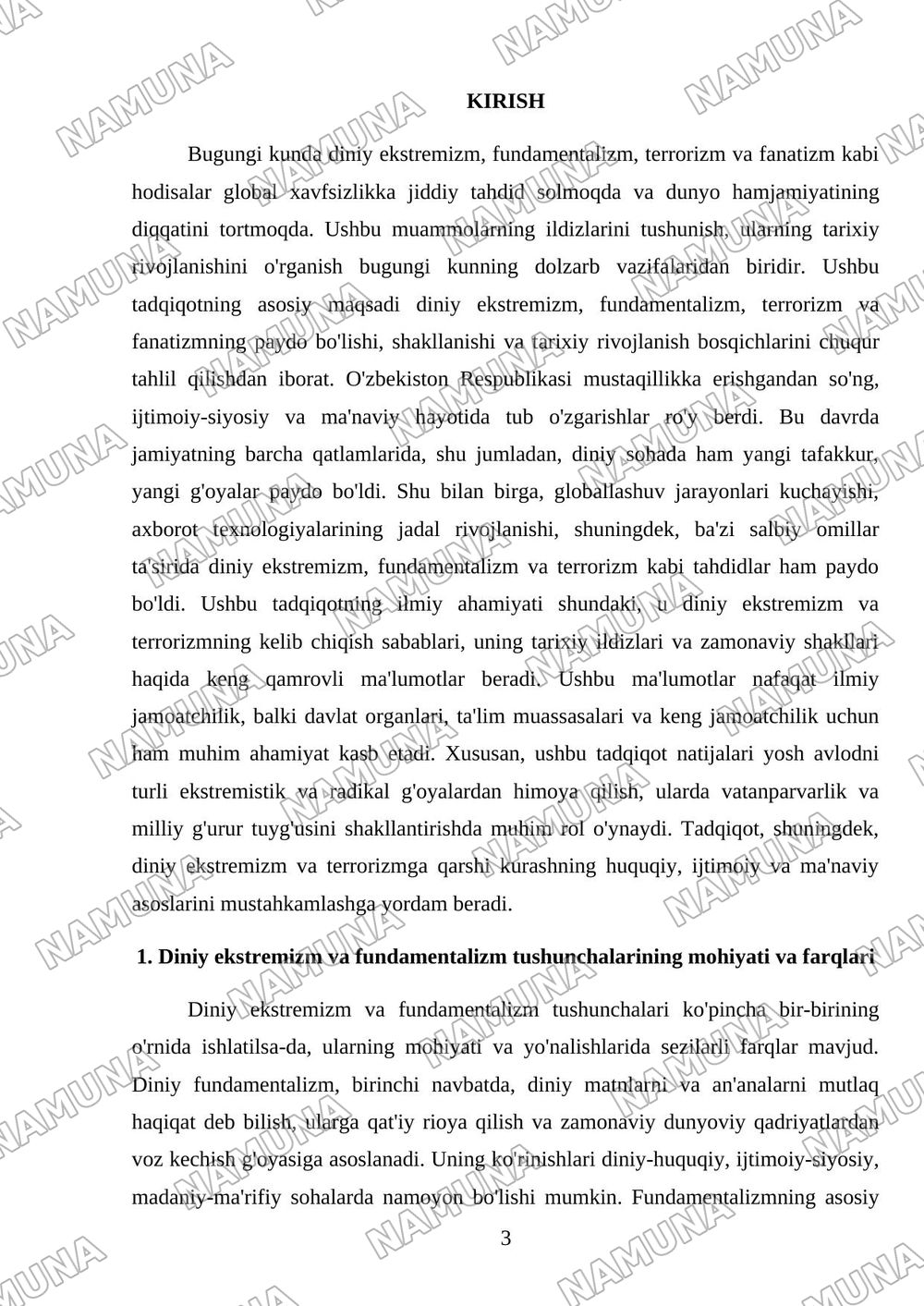 Diniy fanatizm, ekstremizm, fundamentalizm, terrorizmning tarixi — mustaqil ish, 3-varaq