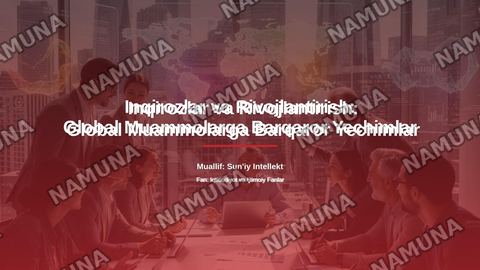Inqirozlar va rivojlantirish — zamonaviy taqdimot