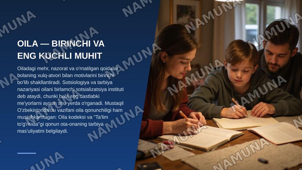 Oila, do‘stlar, o‘qituvchilar va jamiyat fikri inson xulq-atvori hamda faoliyat motivlariga qanday ta’sir ko‘rsatadi? — zamonaviy taqdimot, 6-slayd