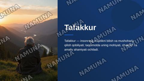 Tafakkur — zamonaviy taqdimot