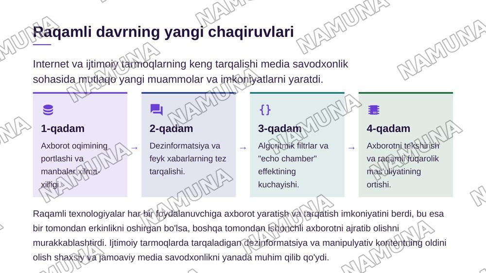 Media savodxonlik va axborot madaniyatining rivojlanish bosqichlari — zamonaviy taqdimot, 6-slayd