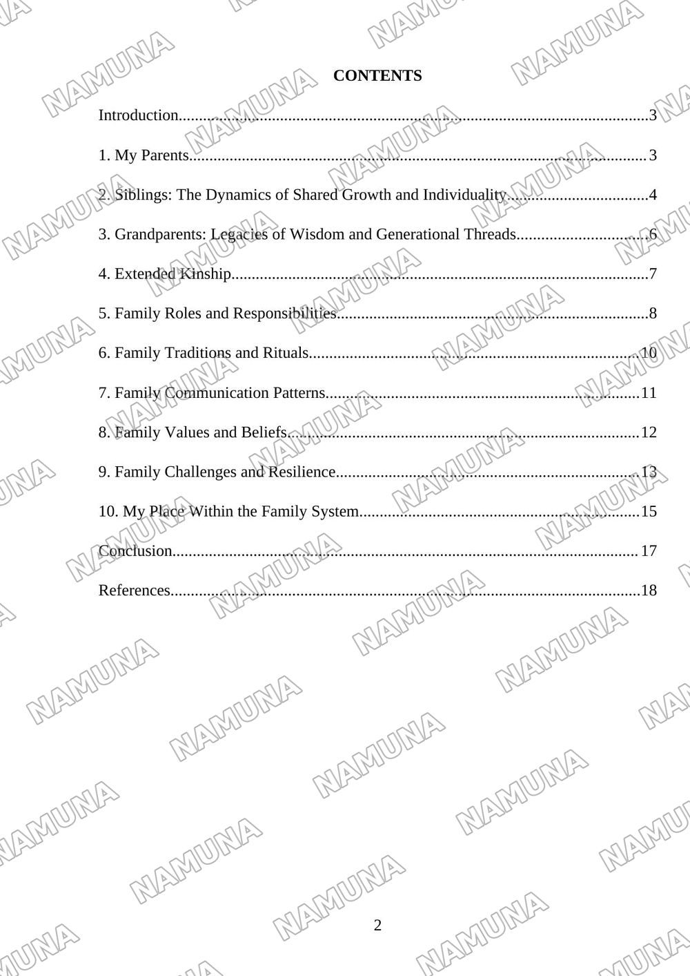 About Myself (Family Members) — mustaqil ish, 2-varaq