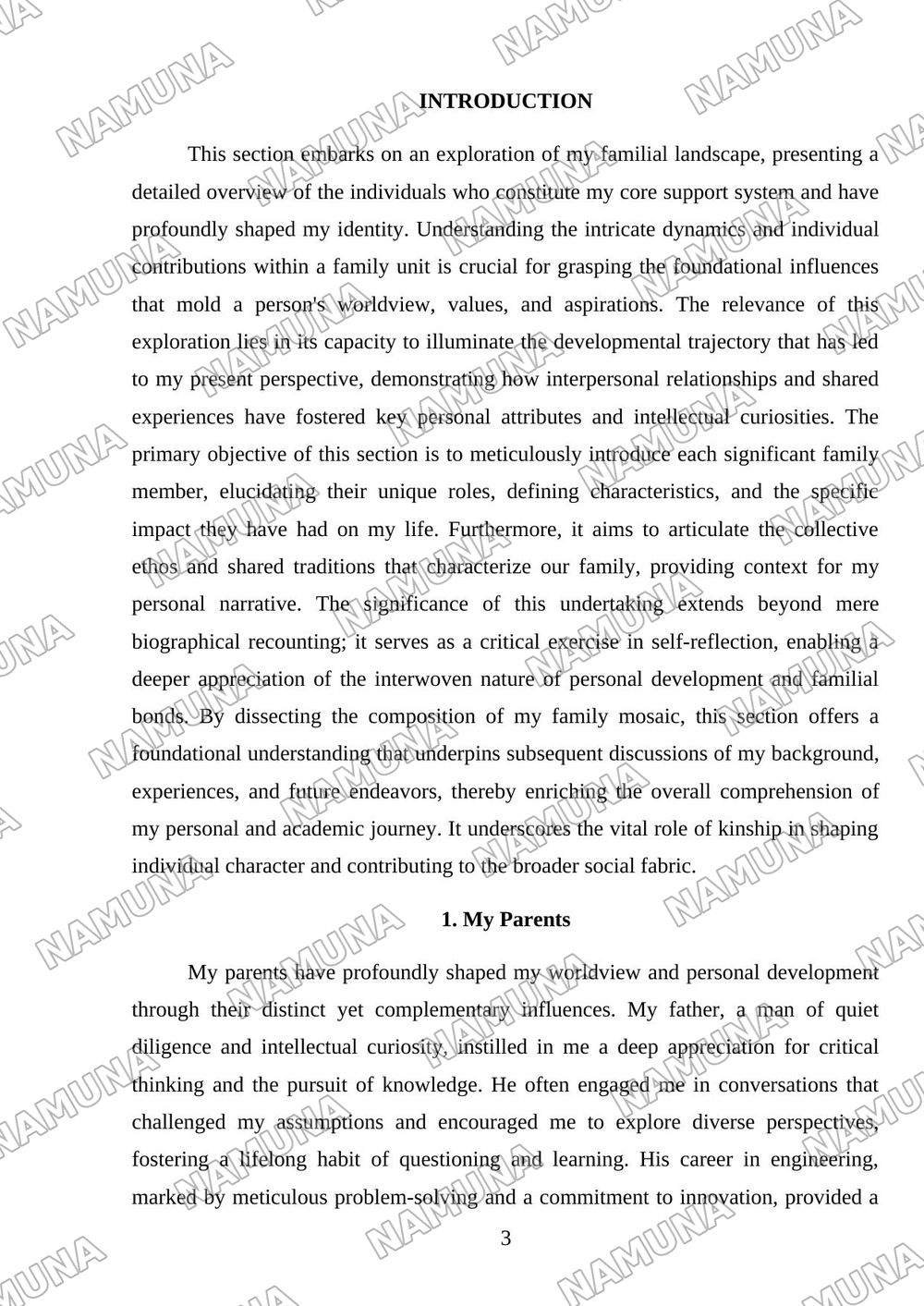 About Myself (Family Members) — mustaqil ish, 3-varaq