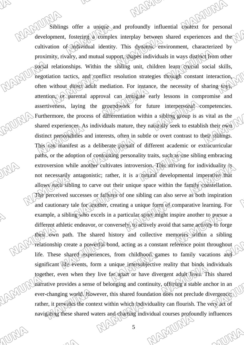 About Myself (Family Members) — mustaqil ish, 5-varaq