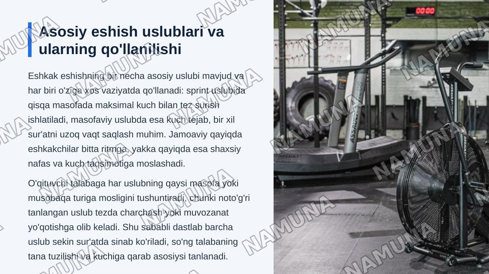 Eshkak eshish texnikasini orgatish uslubiyati — zamonaviy taqdimot, 7-slayd