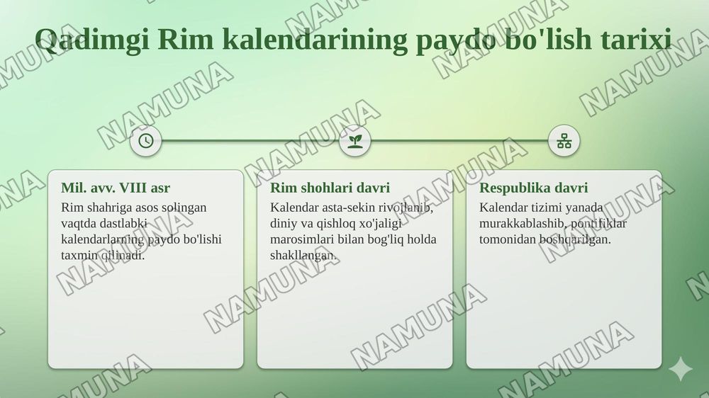 Rim kalendari — taqdimot, 4-slayd