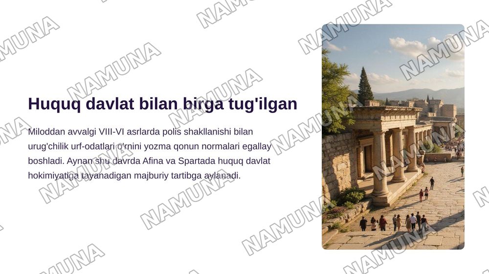 Afina va Spartada huquqning asosiy belgilari. — zamonaviy taqdimot, 3-slayd