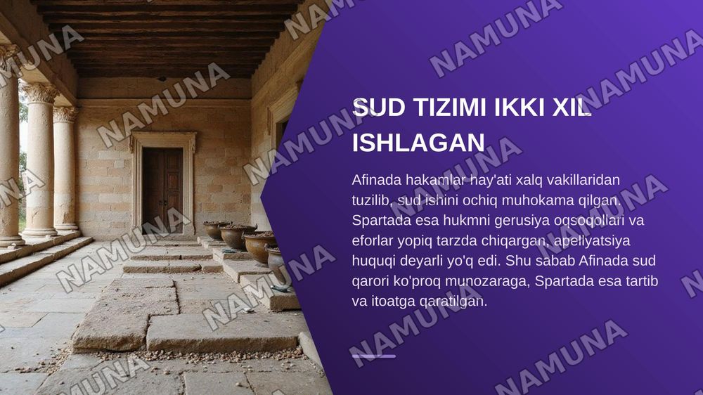 Afina va Spartada huquqning asosiy belgilari. — zamonaviy taqdimot, 8-slayd