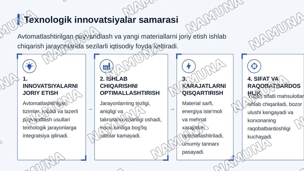 Payvand konstruksiyalarini iqtisodiy samaradorligi — zamonaviy taqdimot, 7-slayd