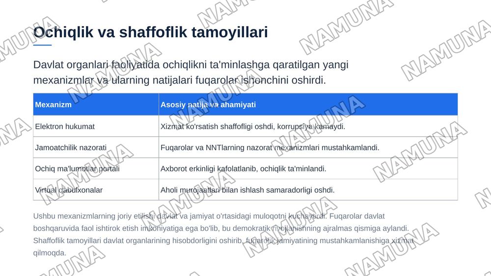 O'zbekistonda demokratik fuqarolik jamiyati asoslarining shakllanishi va amalga oshirilgan siyosiy islohotlar — zamonaviy taqdimot, 7-slayd