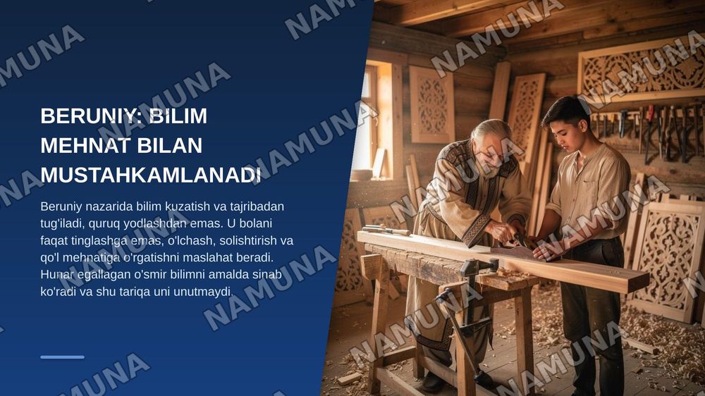 Ajdodlarimiz Abu Nasr Farobiy, Abu Ali ibn Sino, Abu Rayxon Beruniy va boshqalar tarbiyasiga oid ilmiy amaliy fikrlari — zamonaviy taqdimot, 8-slayd