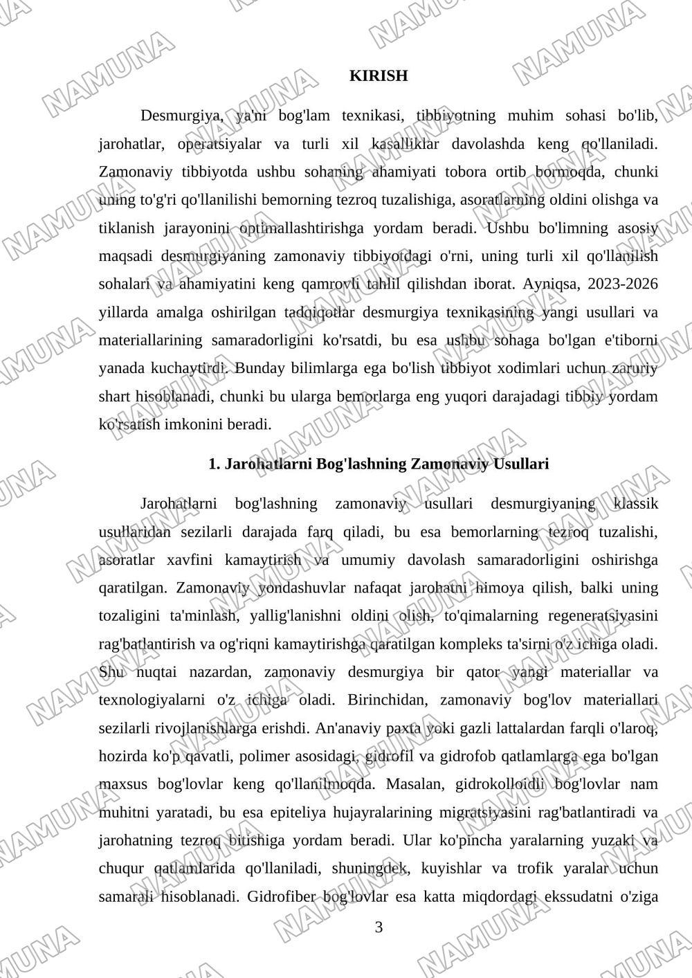 Desmurgiya turlari — referat, 3-varaq