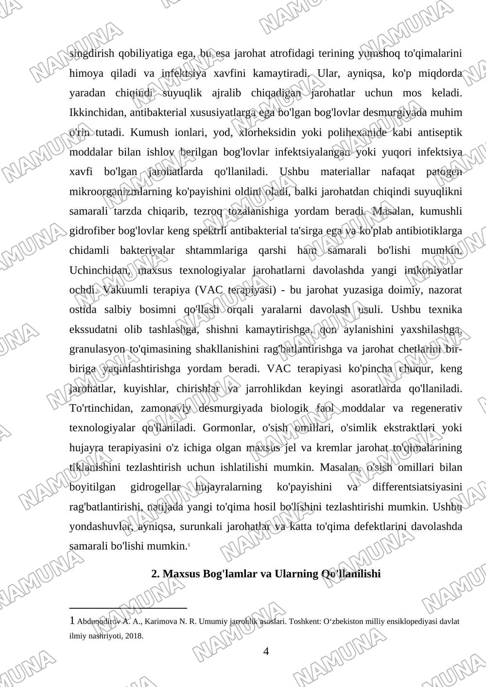 Desmurgiya turlari — referat, 4-varaq