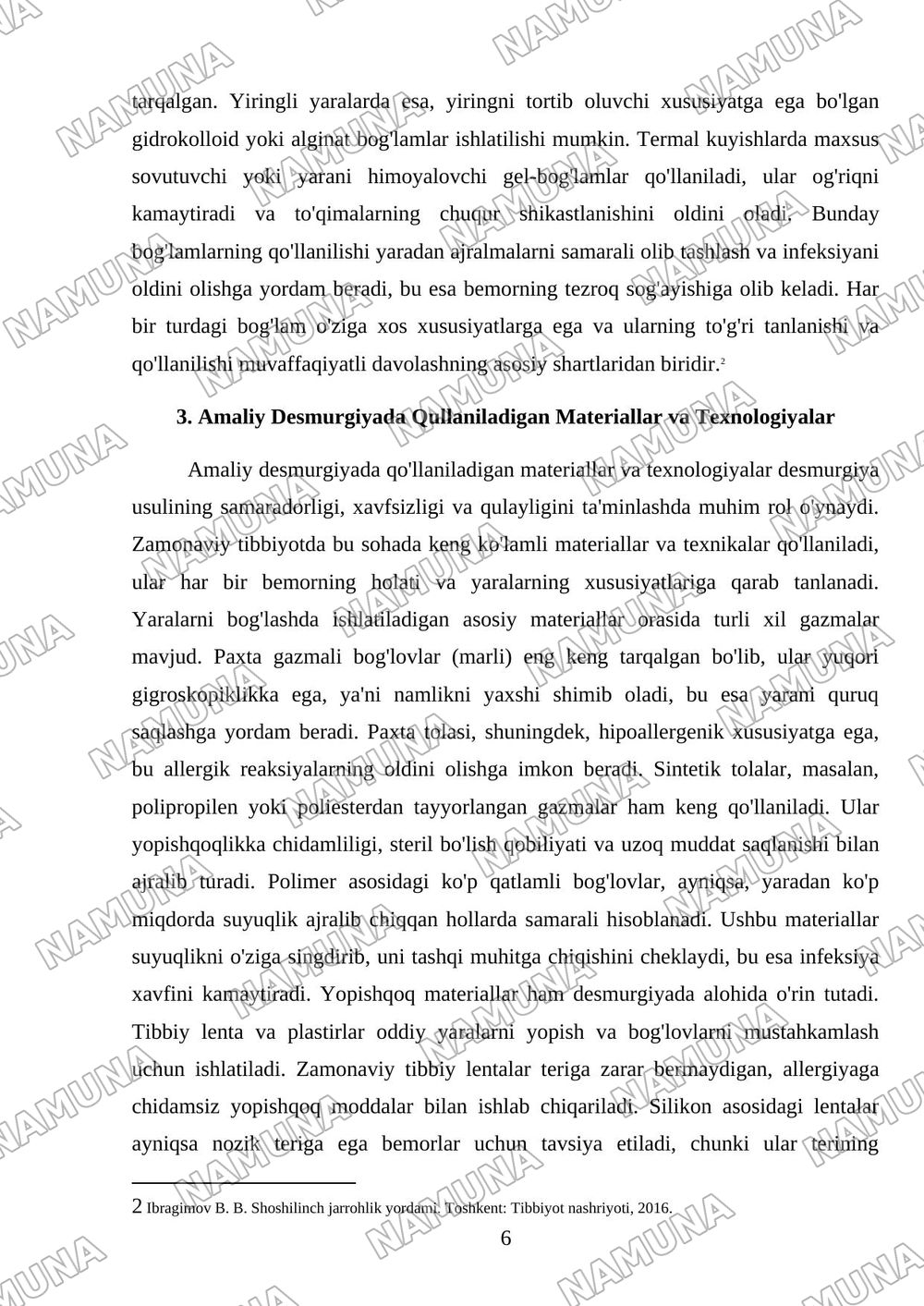 Desmurgiya turlari — referat, 6-varaq