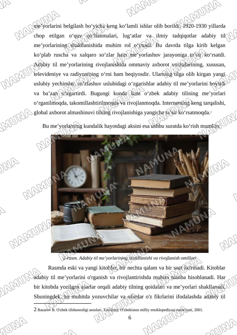 Adabiy til meʼyorlari — mustaqil ish, 6-varaq