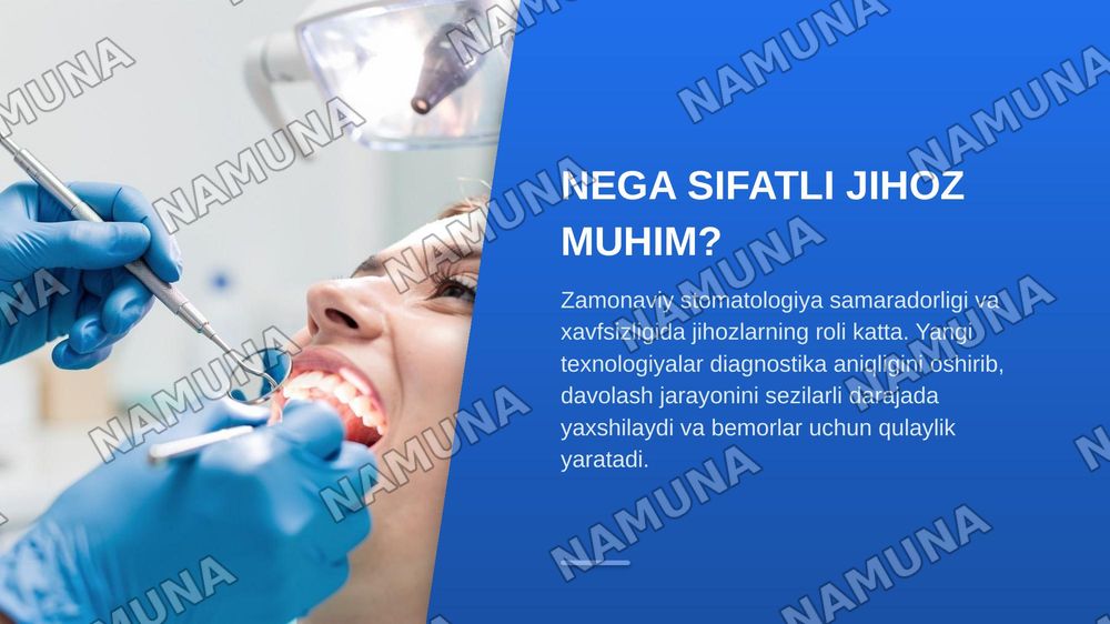 Stomatologik kabinet jihozlari. Asosiy stomatologik jihoz va asboblar — zamonaviy taqdimot, 3-slayd