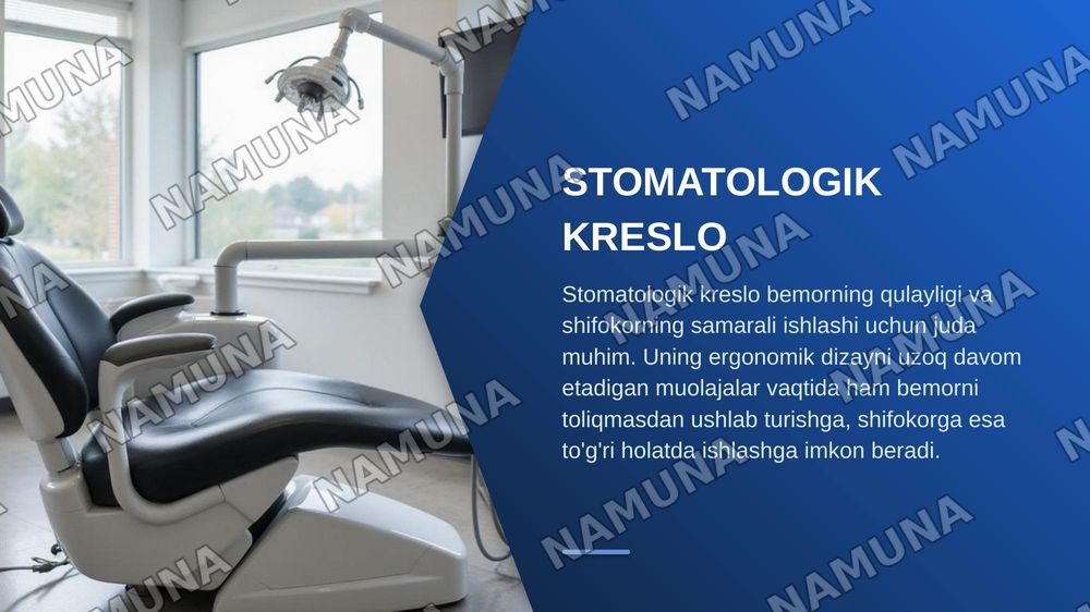 Stomatologik kabinet jihozlari. Asosiy stomatologik jihoz va asboblar — zamonaviy taqdimot, 5-slayd