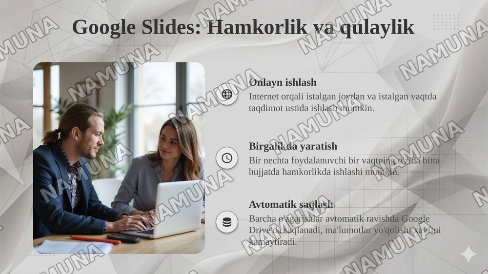 taqdimotlarni ishlab chiqishning zamonaviy vositalar — taqdimot, 6-slayd