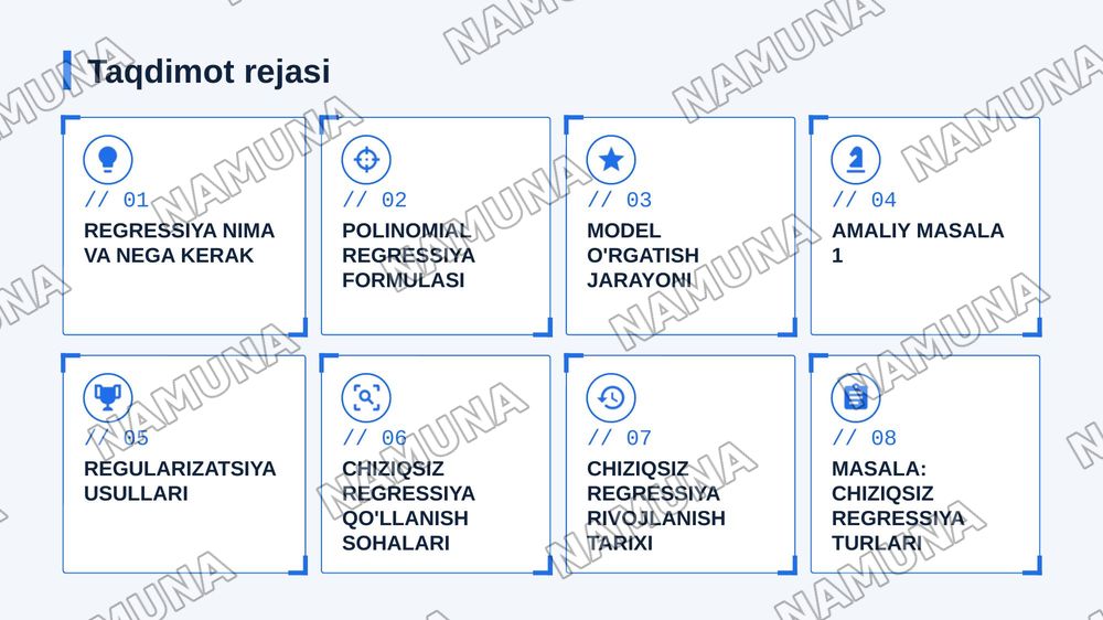 Chiziqsiz regretsiya — zamonaviy taqdimot, 2-slayd