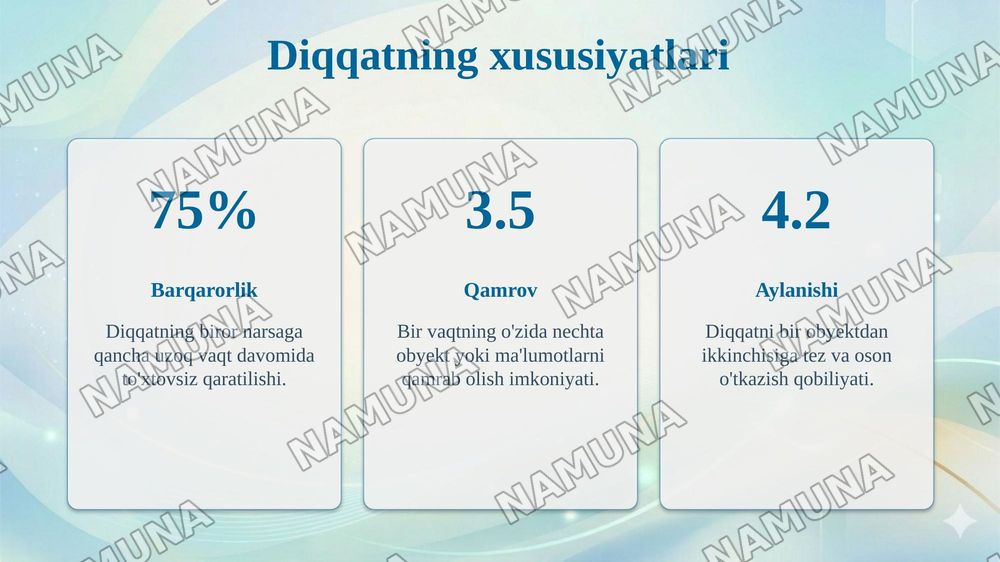 Diqqat — taqdimot, 6-slayd