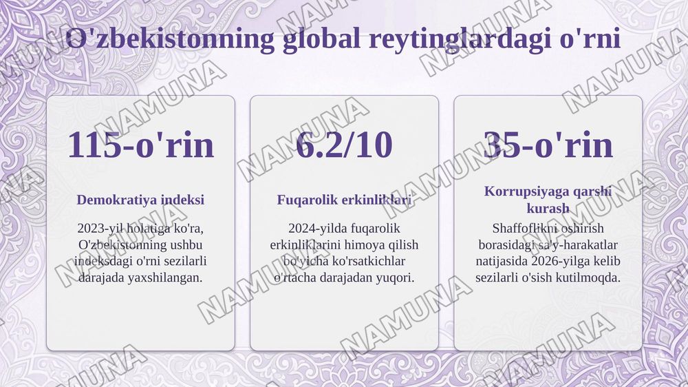 O‘zbekistonda demokratik, fuqarolik jamiyati asoslari shakllanishi — taqdimot, 7-slayd