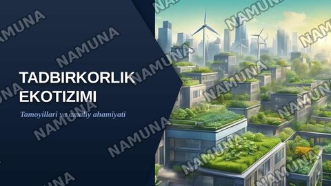 Tadbirkorlik ekotasir tamoillari va amaliy axamiyati — zamonaviy taqdimot
