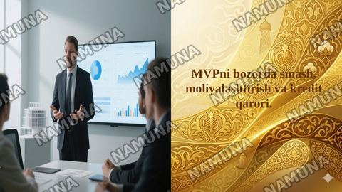 MVPni bozorda sinash, moliyalashtirish va kredit qarori. — taqdimot
