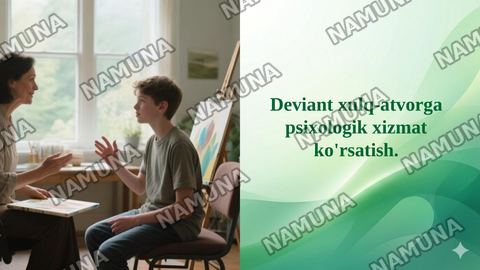Deviant xulq-atvorga psixologik xizmat ko'rsatish. — taqdimot