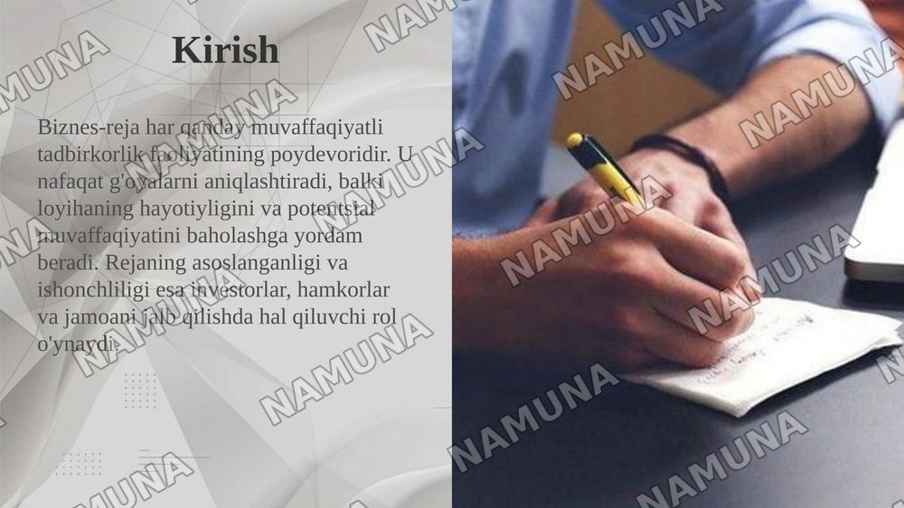 Biznes-rejaning asoslanganligi va ishonchliligi hamda ularni ta'minlovchi omillar. — taqdimot, 3-slayd