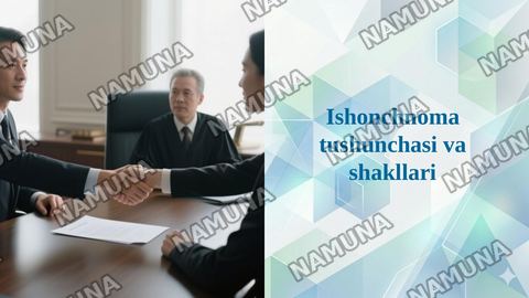 Ishonchnoma tushunchasi va shakllari — taqdimot