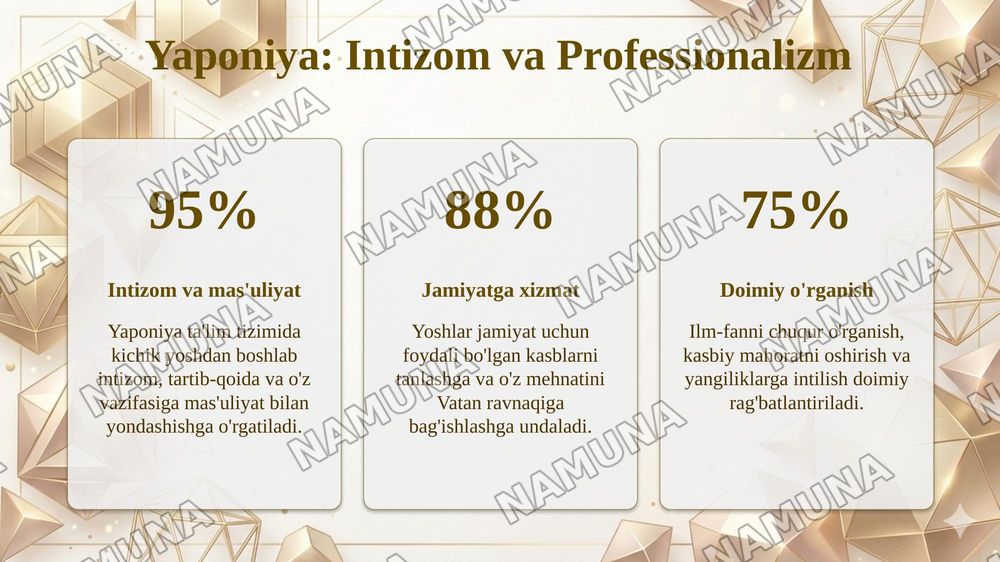 Rivojlangan davlatlarda milliy tarbiya dasturlari — taqdimot, 8-slayd