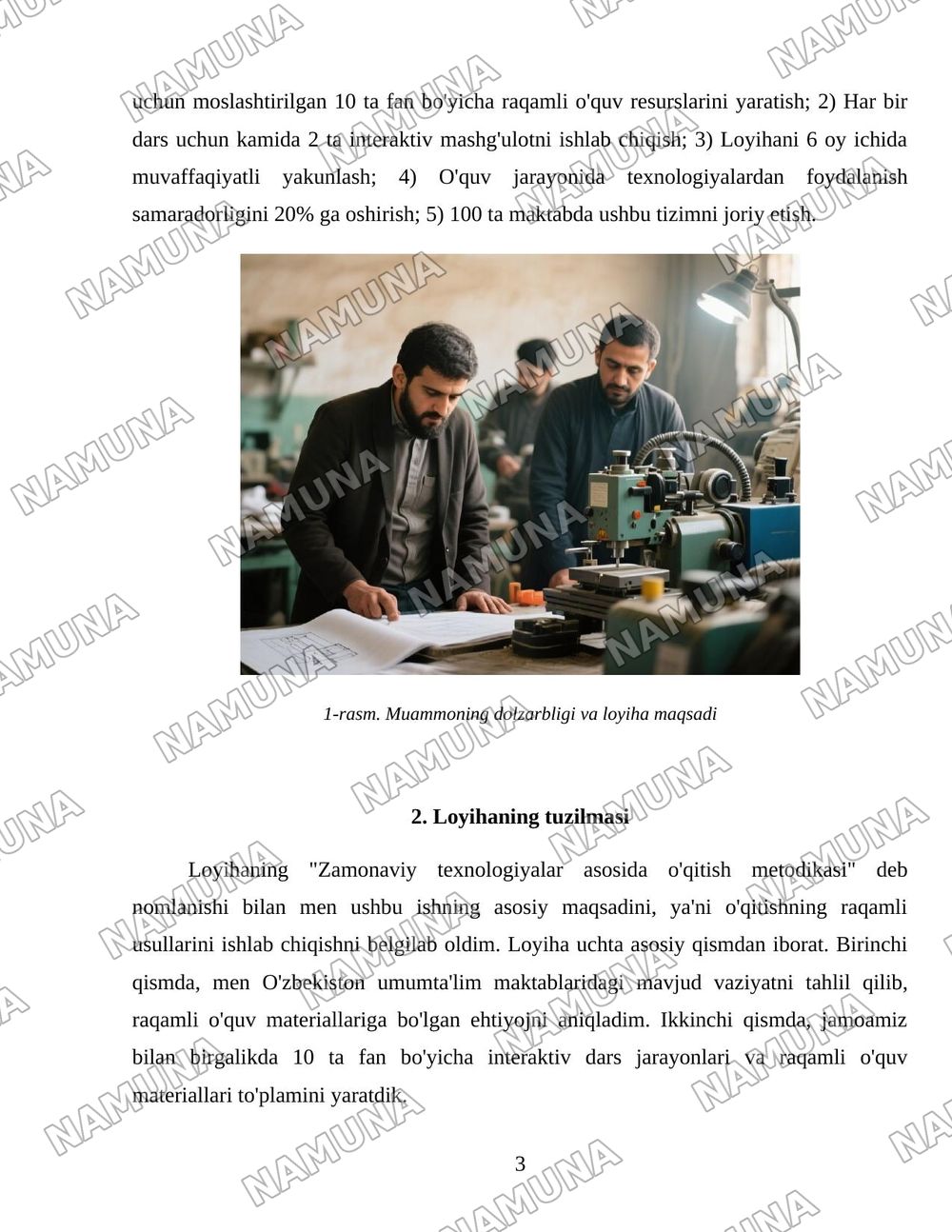 Ustoz va zamonaviy texnalogiyalar — loyiha ishi, 3-varaq