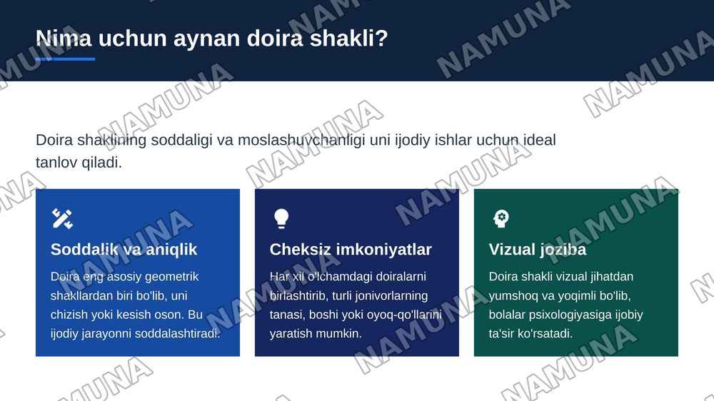 Doiralardan jonivorlar yasaymiz — zamonaviy taqdimot, 4-slayd