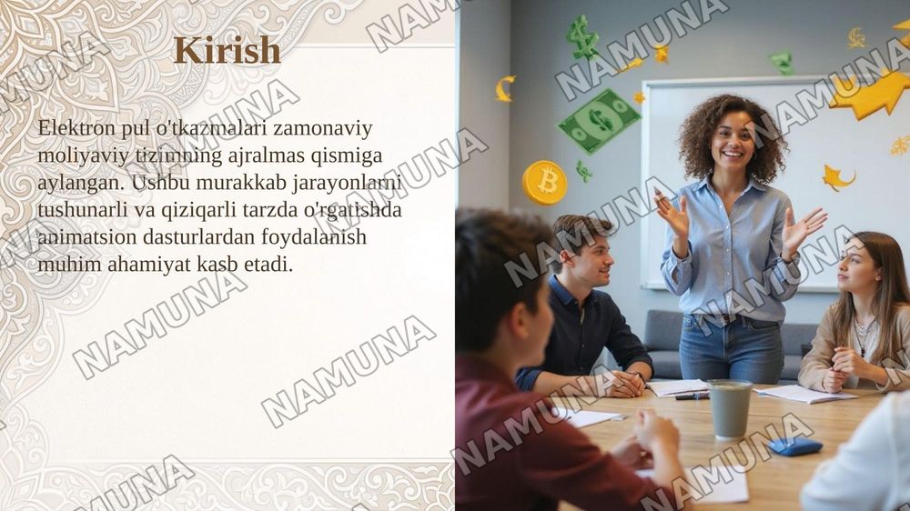Elektron pul o'tkazmalari mavzusini animatsion dasturlar asosida o‘qitish metodikasi. — taqdimot, 3-slayd