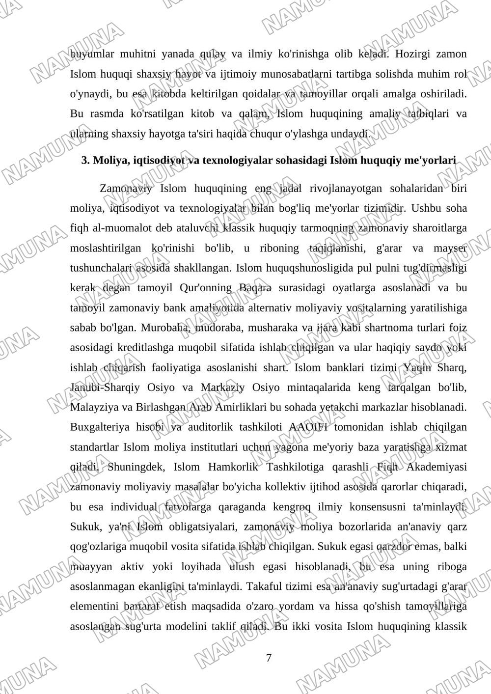 Hozirgi zamon Islom huquqi — mustaqil ish, 7-varaq