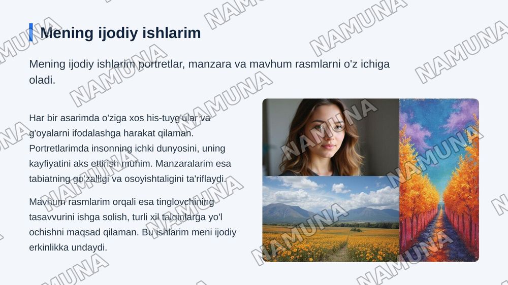 Mening hobbim haqida prizintatsiya qilib ber — zamonaviy taqdimot, 7-slayd