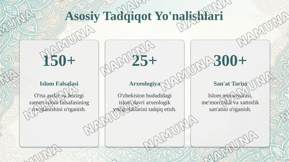 Xalqaro Islom sivilizatsyasi markazi ekspanatlari ,tasurotlarim hususida — taqdimot, 8-slayd