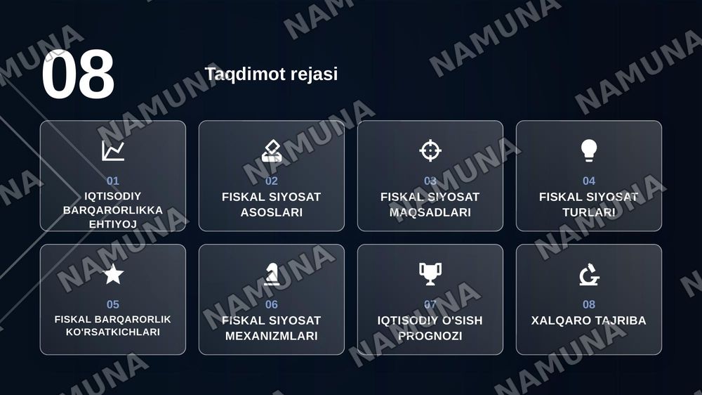 Davlatning fiksal siyosati va iqtisodiy barqarorligi — zamonaviy taqdimot, 2-slayd