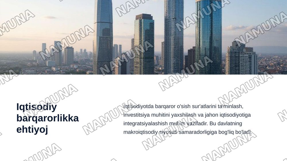 Davlatning fiksal siyosati va iqtisodiy barqarorligi — zamonaviy taqdimot, 3-slayd