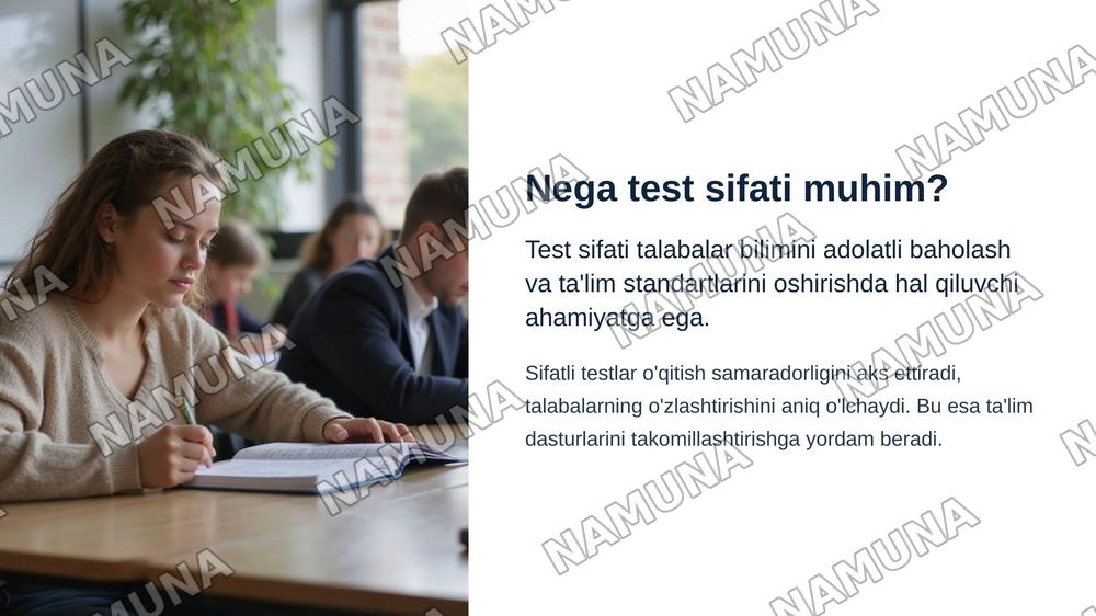 Yakuniy nazoratlarda test topshiriqlari sifati va xavfsizligi taʼminlash — zamonaviy taqdimot, 3-slayd