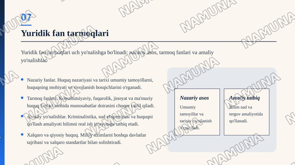 Yuridik fan tushunchasi obyekti predmeti metodologiyasi — zamonaviy taqdimot, 8-slayd