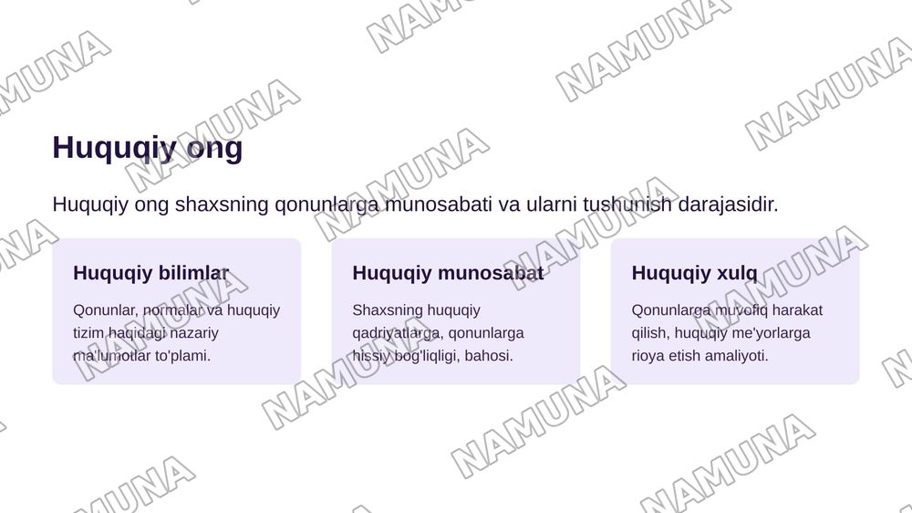 Huquqiy ong va huquqiy madaniyatni shakllantirishning zamonaviy usullari. — zamonaviy taqdimot, 4-slayd