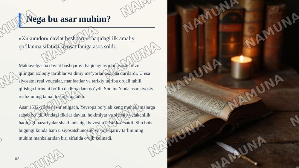 Makiavelning ,Xukumdor’ asari — zamonaviy taqdimot, 3-slayd